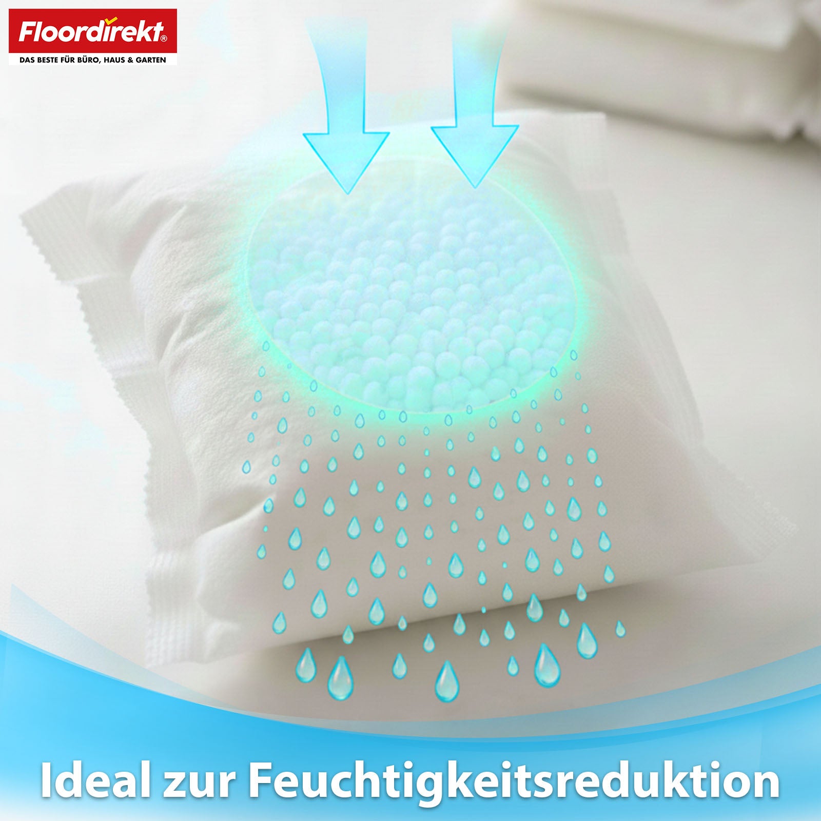 Recharge pour déshumidificateur, lot de 12 | Habo | Sachets de recharge pour déshumidificateur d'intérieur pour cave, salle de bain, pièces à vivre