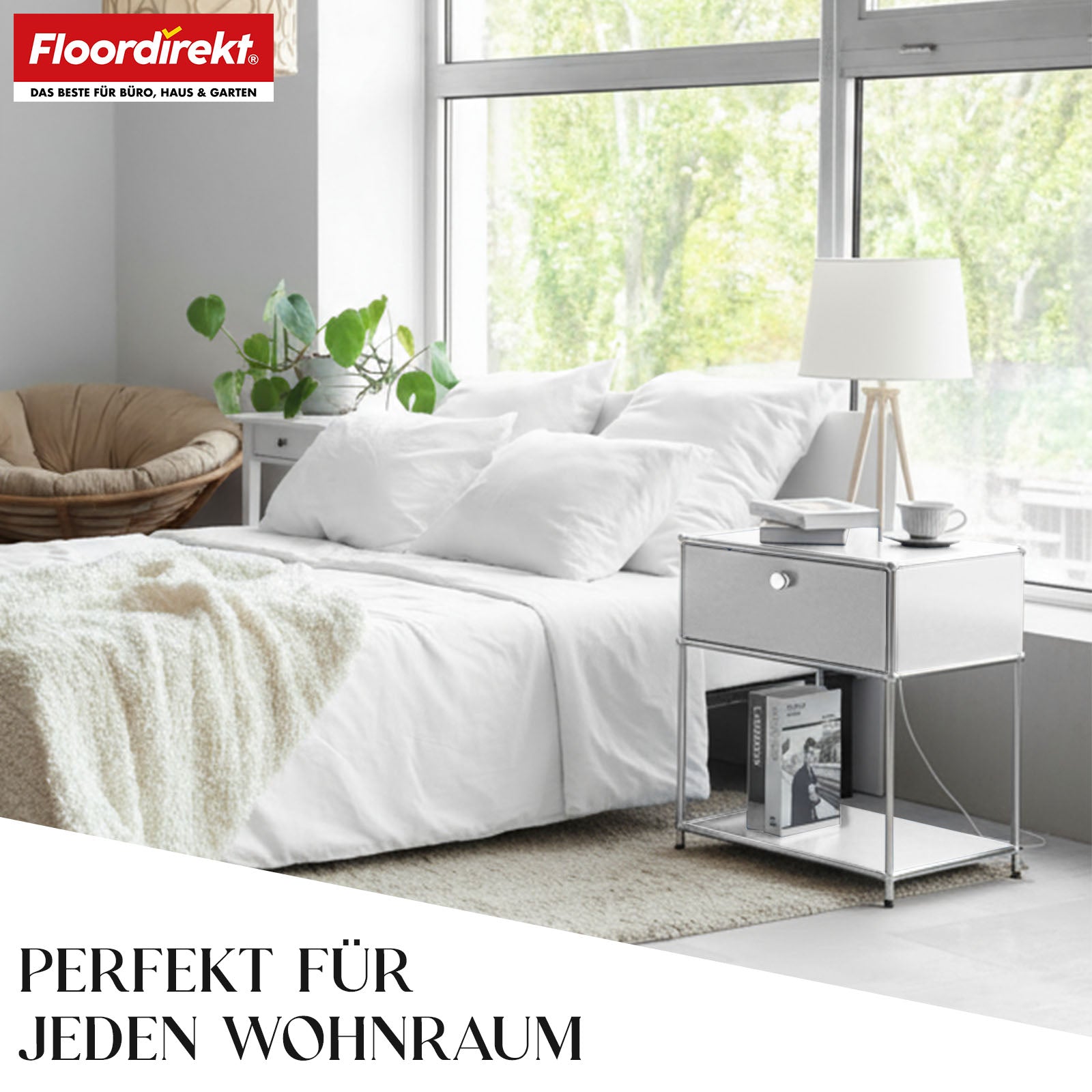 Étagère métallique | Concept Epure MK-139 | Étagère d'appoint et de rangement avec tiroir et tablettes | Disponible en plusieurs couleurs