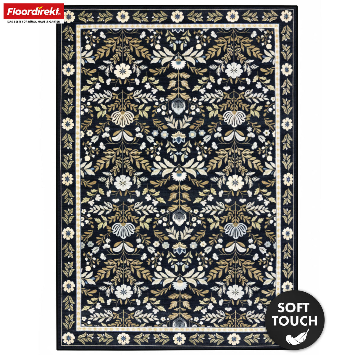 Tapis de salon | Aristo | Tapis élégant au motif floral classique | Antidérapant, durable & facile d’entretien | Disponible en plusieurs tailles