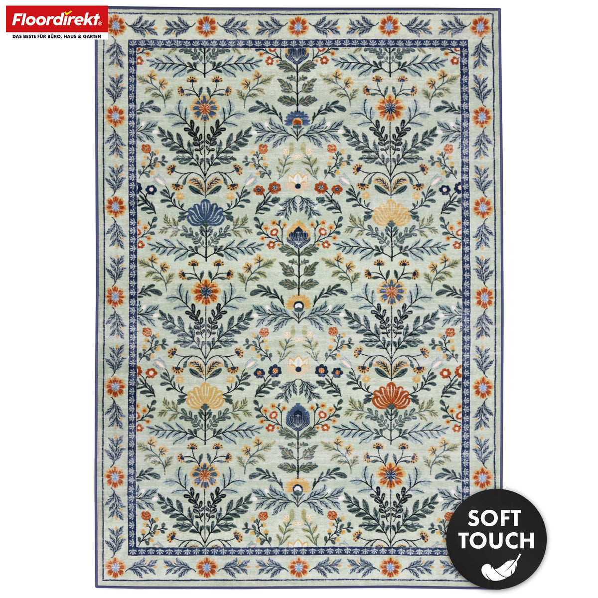 Tapis de salon | Cascada | Tapis élégant à motif floral aux couleurs harmonieuses | Antidérapant, résistant & facile d’entretien | Disponible en plusieurs tailles