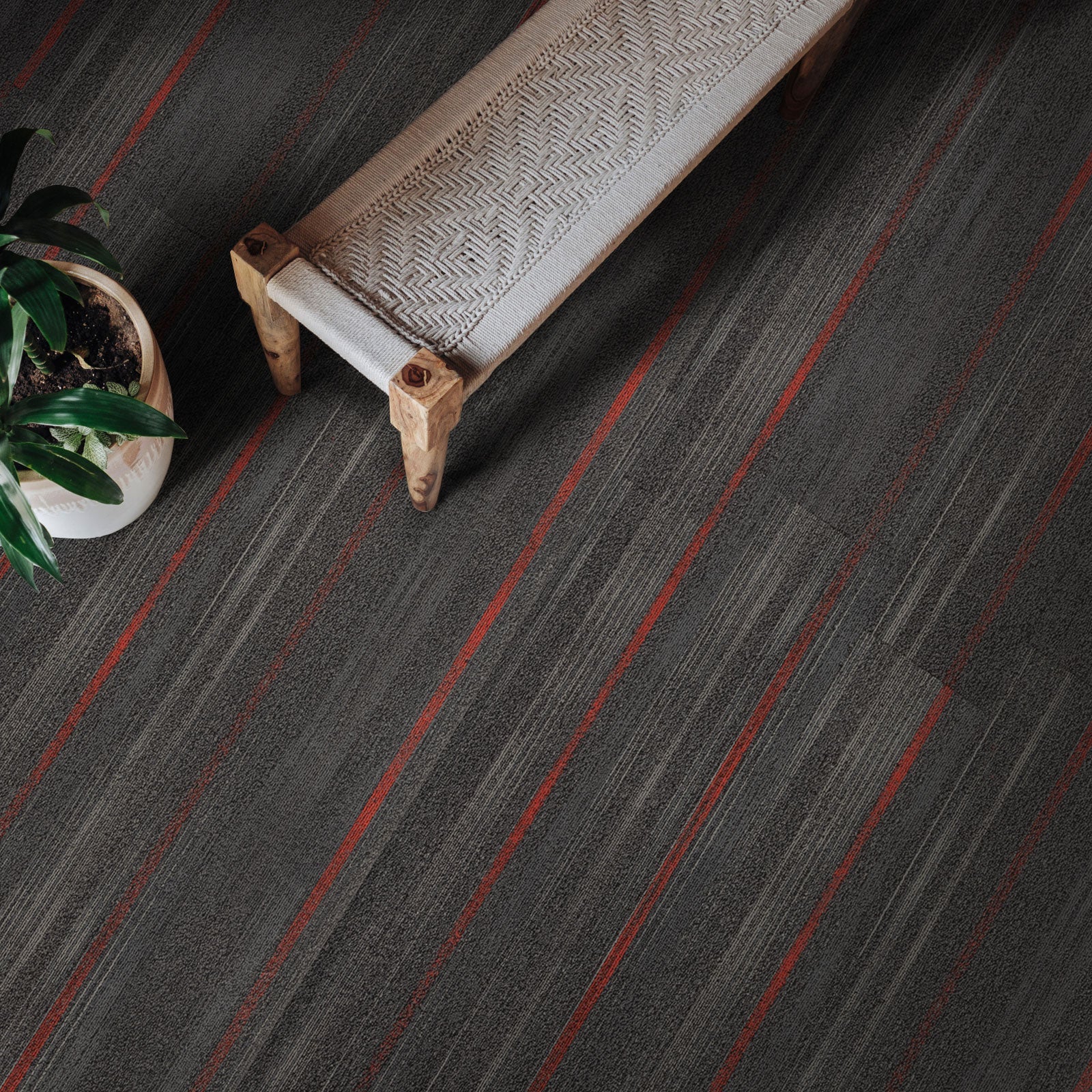Dalle de moquette | Aberdeen | 25 x 100cm | Disponible en 12 couleurs