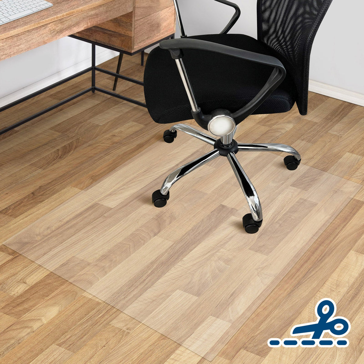 ✂ Tapis de protection pour sols durs | Neo Plus | Transparent | Découpé sur mesure