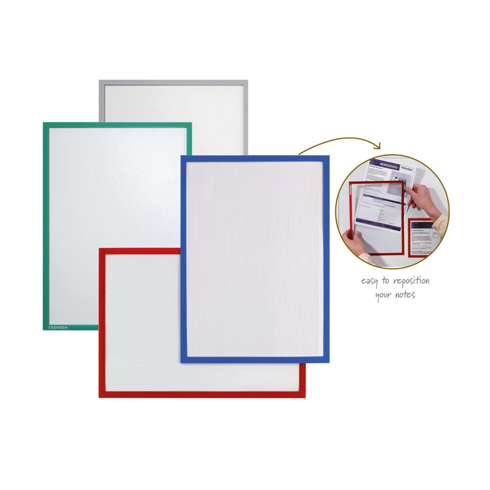 Porte-documents | auto-adhésif | A5 ou A4 | lot de 5 | 4 couleurs