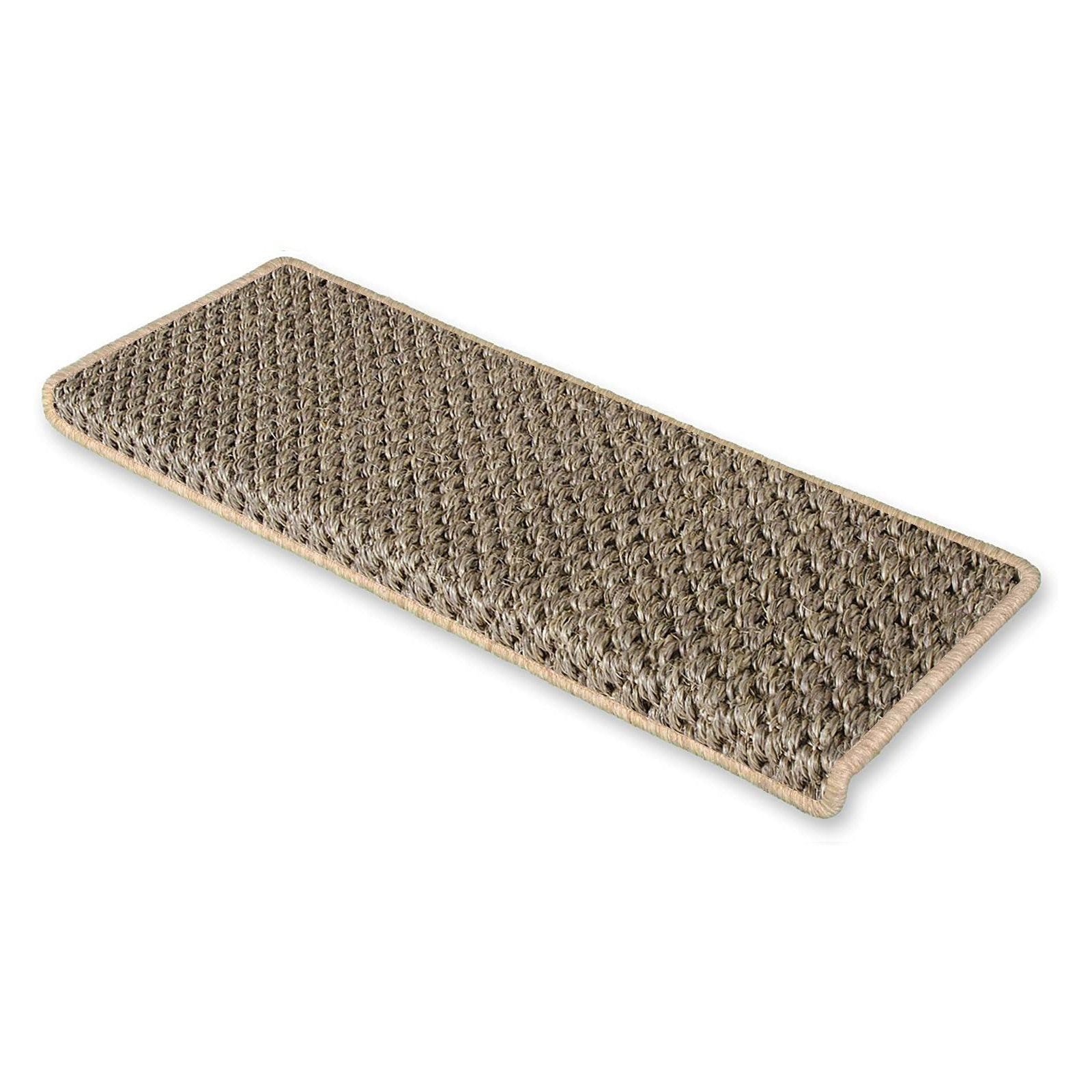 Sisal-Stufenmatte Tiger-Eye Demi-ronde oder eckig 3 Farben | Beige