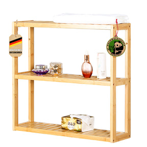 Étagère murale en bambou | Wyoming | Étagère flottante polyvalente et élégante | Solution de rangement élégante pour toutes les pièces de votre maison