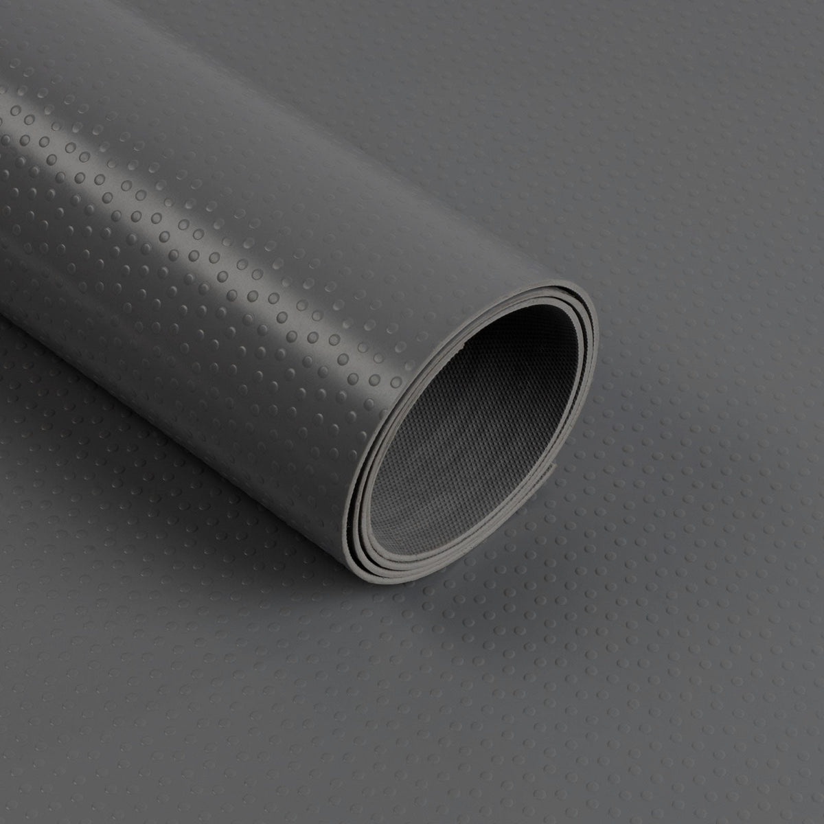 Revêtement de sol en PVC | Dots | Gris foncé | Antidérapant, résistant à l'abrasion et facile d'entretien | Épaisseur : 2 mm