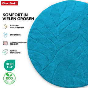 Tapis de bain | Maris | Tapis de bain rond | Microfibre douce, antidérapante & adaptée au chauffage au sol