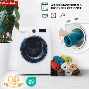 Tapis de bain | Maris | Tapis de bain rond | Microfibre douce, antidérapante & adaptée au chauffage au sol