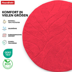 Tapis de bain | Maris | Tapis de bain rond | Microfibre douce, antidérapante & adaptée au chauffage au sol
