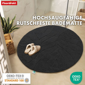 Tapis de bain | Maris | Tapis de bain rond | Microfibre douce, antidérapante & adaptée au chauffage au sol