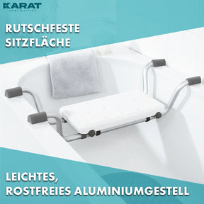 Siège de baignoire | Levi | Siège réglable & antidérapant en aluminium | Peut supporter jusqu'à 150 kg