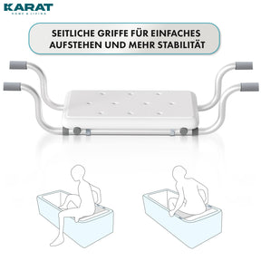 Siège de baignoire | Levi | Siège réglable & antidérapant en aluminium | Peut supporter jusqu'à 150 kg