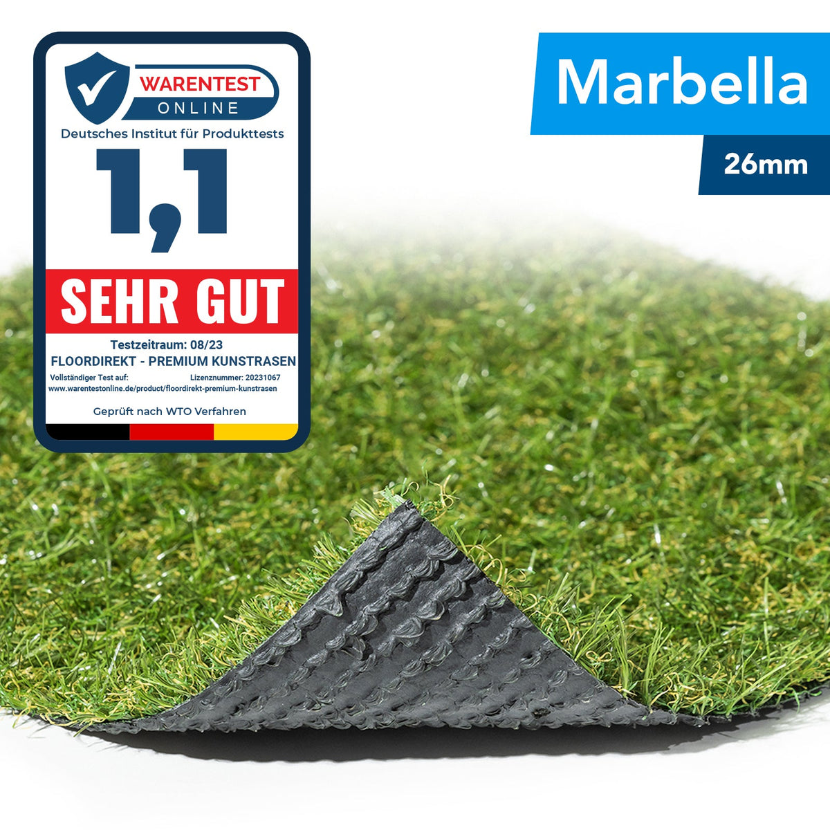 ✂ Gazon artificiel Marbella | hauteur 26 mm
