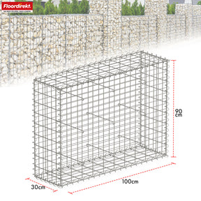 Panier de gabion | Lenox | Panier en acier galvanisé pour la protection visuelle décorative et les projets de jardinage