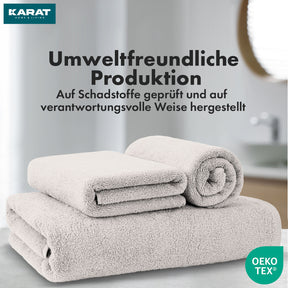 Set de serviettes Bay | Set de 8 serviettes 100% coton | 2 x serviette de bain, 2 x essuie-mains et 4 x savonnettes