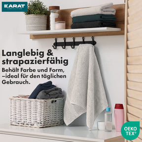 Set de serviettes Bay | Set de 8 serviettes 100% coton | 2 x serviette de bain, 2 x essuie-mains et 4 x savonnettes