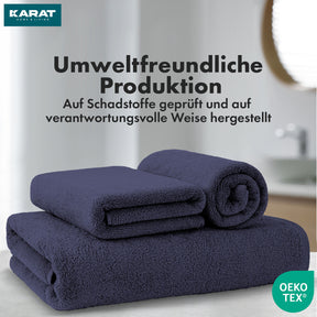 Set de serviettes Bay | Set de 8 serviettes 100% coton | 2 x serviette de bain, 2 x essuie-mains et 4 x savonnettes