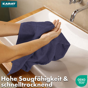 Set de serviettes Bay | Set de 8 serviettes 100% coton | 2 x serviette de bain, 2 x essuie-mains et 4 x savonnettes