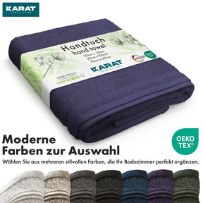 Set de serviettes Bay | Set de 8 serviettes 100% coton | 2 x serviette de bain, 2 x essuie-mains et 4 x savonnettes