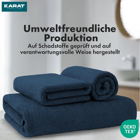 Set de serviettes Bay | Set de 8 serviettes 100% coton | 2 x serviette de bain, 2 x essuie-mains et 4 x savonnettes