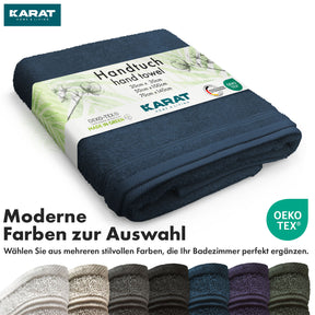 Set de serviettes Bay | Set de 8 serviettes 100% coton | 2 x serviette de bain, 2 x essuie-mains et 4 x savonnettes