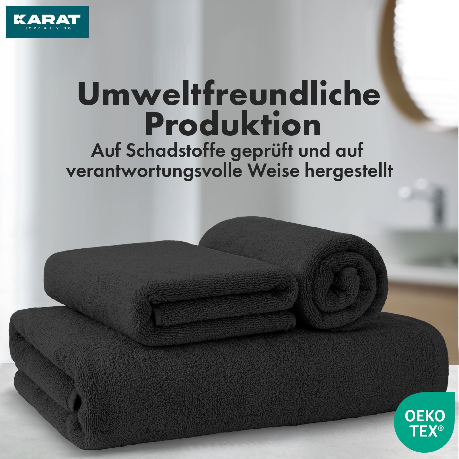 Set de serviettes Bay | Set de 8 serviettes 100% coton | 2 x serviette de bain, 2 x essuie-mains et 4 x savonnettes