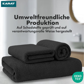 Set de serviettes Bay | Set de 8 serviettes 100% coton | 2 x serviette de bain, 2 x essuie-mains et 4 x savonnettes