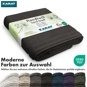 Set de serviettes Bay | Set de 8 serviettes 100% coton | 2 x serviette de bain, 2 x essuie-mains et 4 x savonnettes