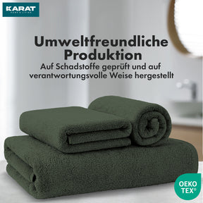 Set de serviettes Bay | Set de 8 serviettes 100% coton | 2 x serviette de bain, 2 x essuie-mains et 4 x savonnettes
