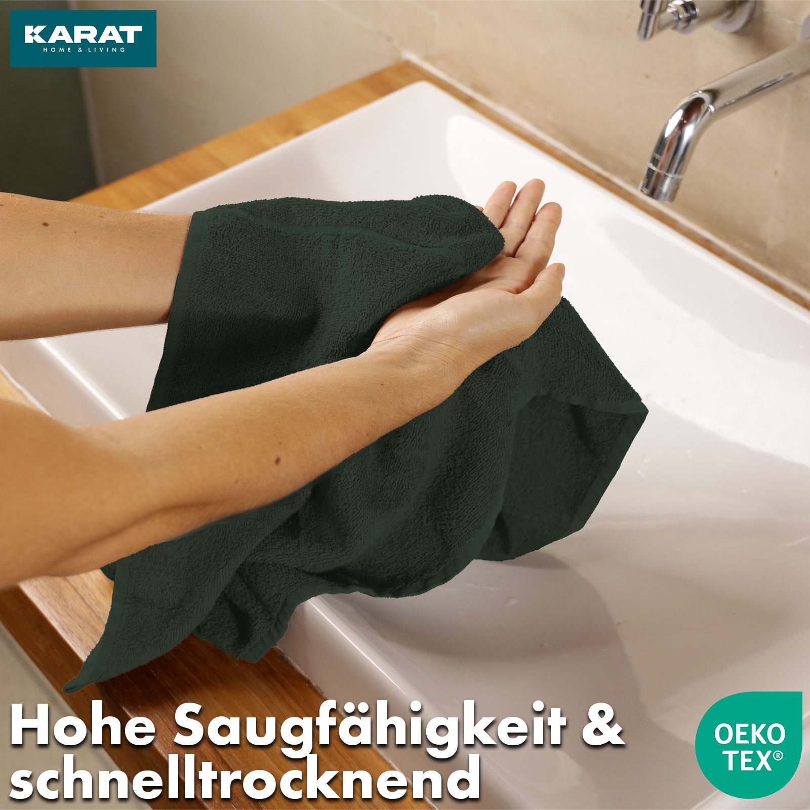 Set de serviettes Bay | Set de 8 serviettes 100% coton | 2 x serviette de bain, 2 x essuie-mains et 4 x savonnettes