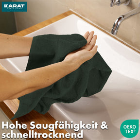 Set de serviettes Bay | Set de 8 serviettes 100% coton | 2 x serviette de bain, 2 x essuie-mains et 4 x savonnettes