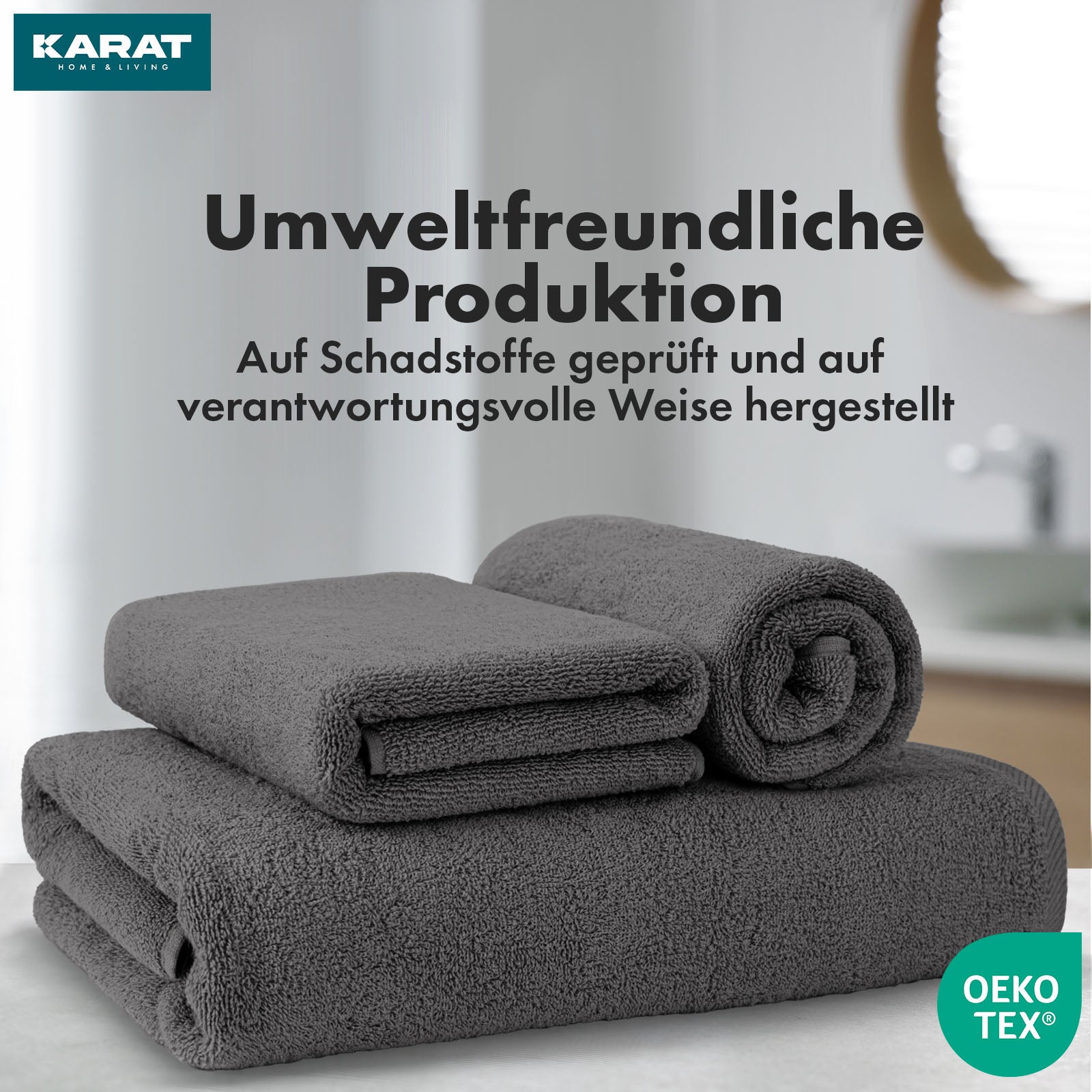 Set de serviettes Bay | Set de 8 serviettes 100% coton | 2 x serviette de bain, 2 x essuie-mains et 4 x savonnettes