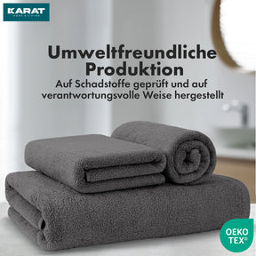 Set de serviettes Bay | Set de 8 serviettes 100% coton | 2 x serviette de bain, 2 x essuie-mains et 4 x savonnettes