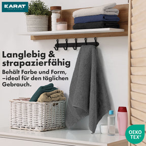 Set de serviettes Bay | Set de 8 serviettes 100% coton | 2 x serviette de bain, 2 x essuie-mains et 4 x savonnettes