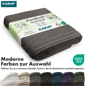 Set de serviettes Bay | Set de 8 serviettes 100% coton | 2 x serviette de bain, 2 x essuie-mains et 4 x savonnettes