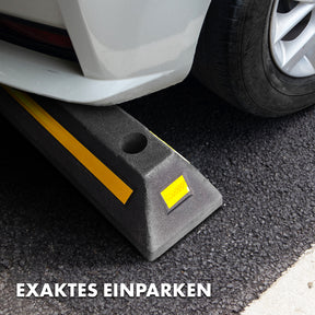 Bordure de parking | Fuji | Solution robuste et résistante aux intempéries à haute visibilité pour se garer en toute sécurité | 56 x 10 x 15 cm