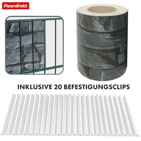 Bandes d'intimité en PVC | Pour clôtures à mailles | 3 couleurs + 4 motifs
