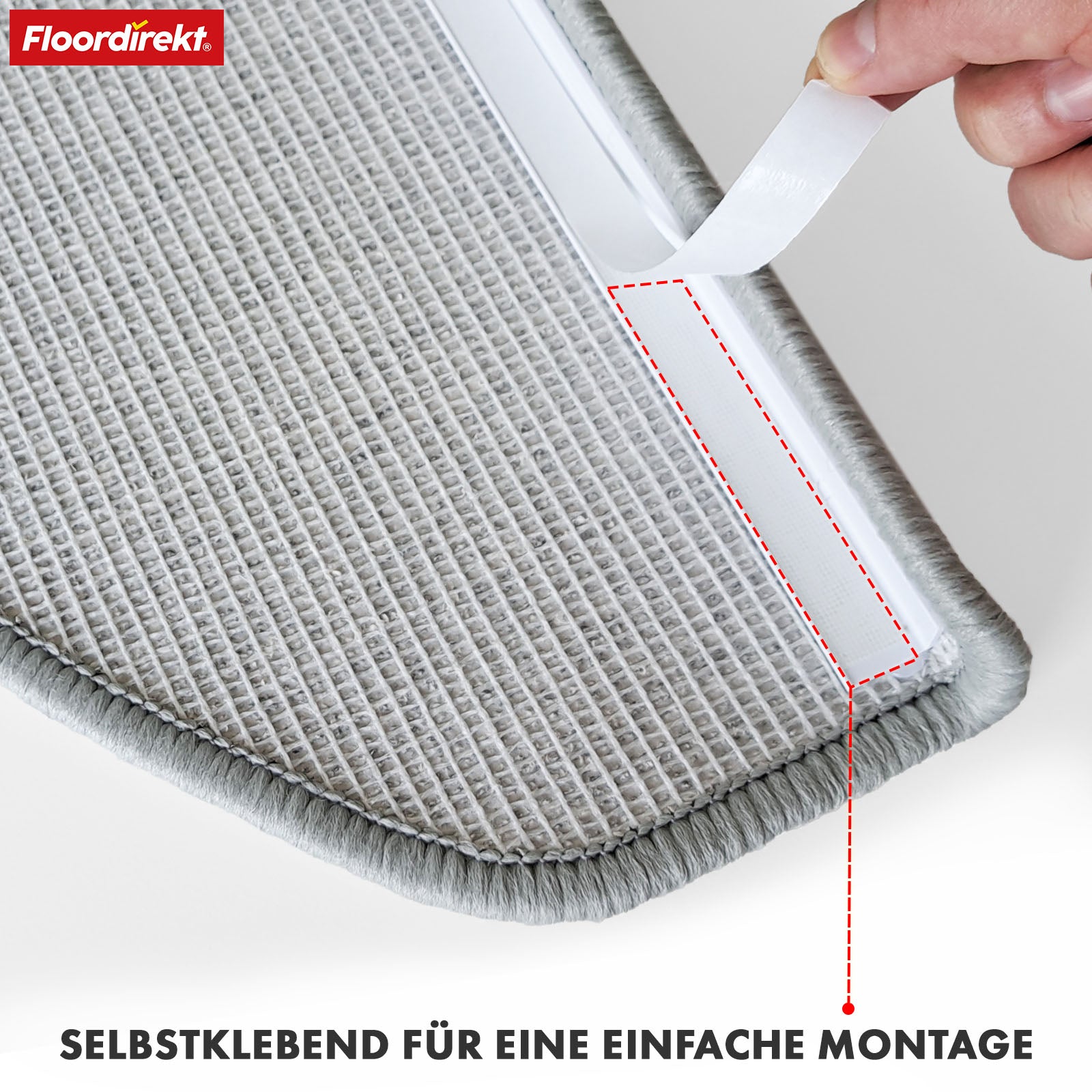 Tapis de sol | London Pro | Design moderne | Antidérapant & facile d'entretien | Demi-ronde