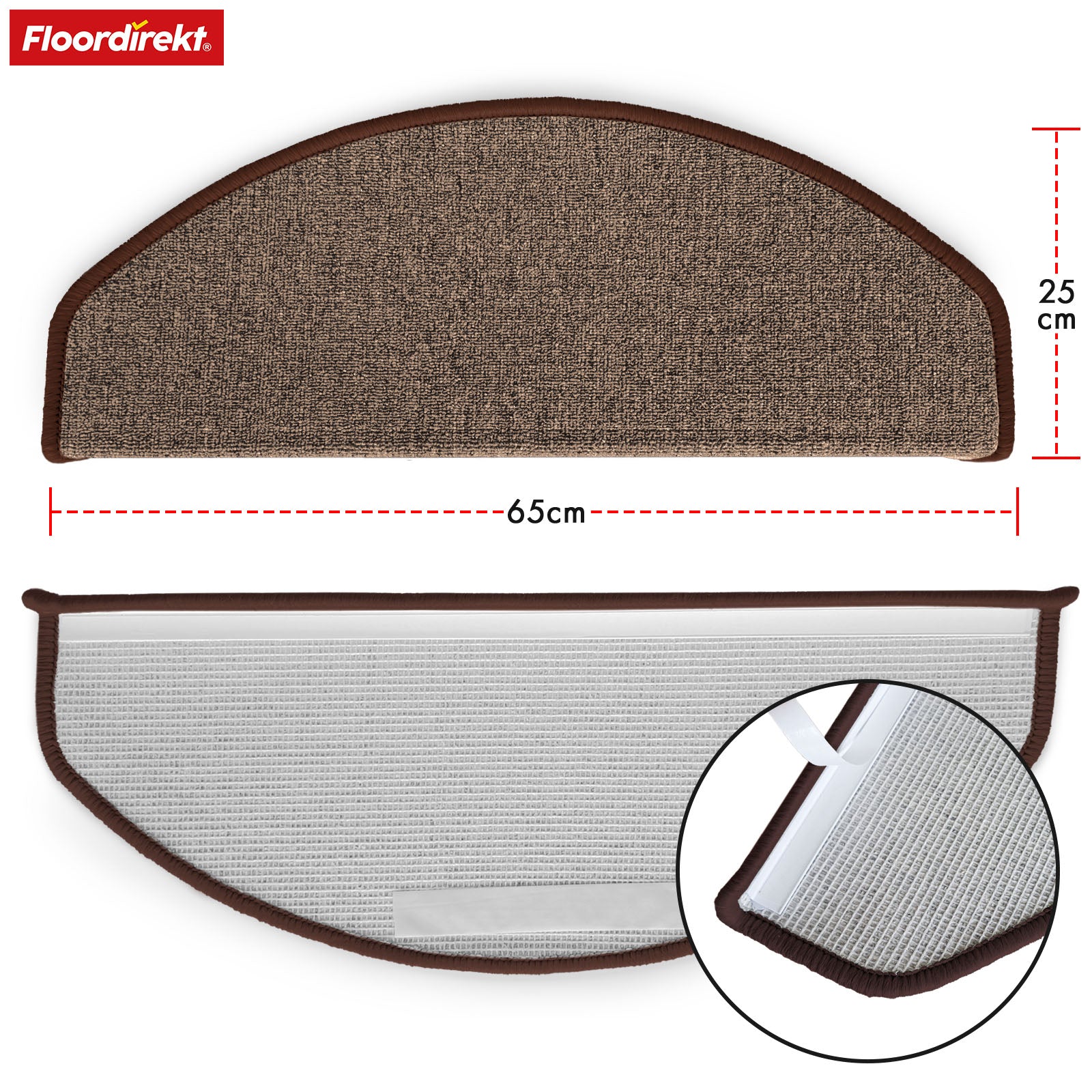 Tapis de sol | London Pro | Design moderne | Antidérapant & facile d'entretien | Demi-ronde