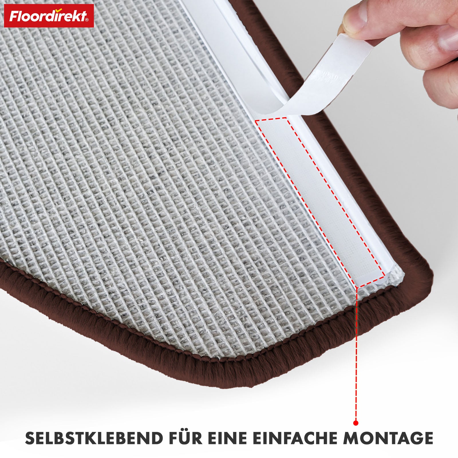 Tapis de sol | London Pro | Design moderne | Antidérapant & facile d'entretien | Demi-ronde