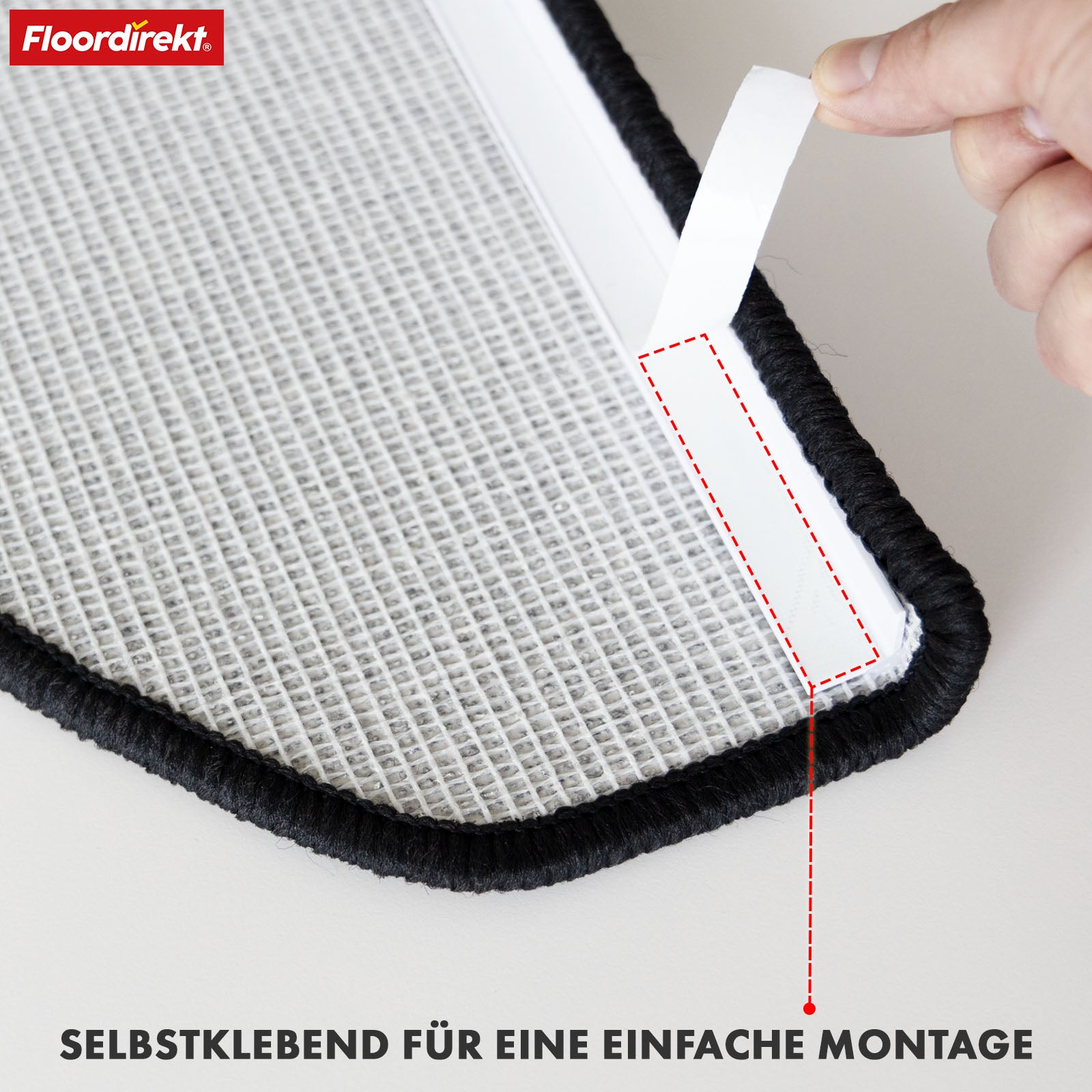 Tapis de sol | London Pro | Design moderne | Antidérapant & facile d'entretien | Demi-ronde