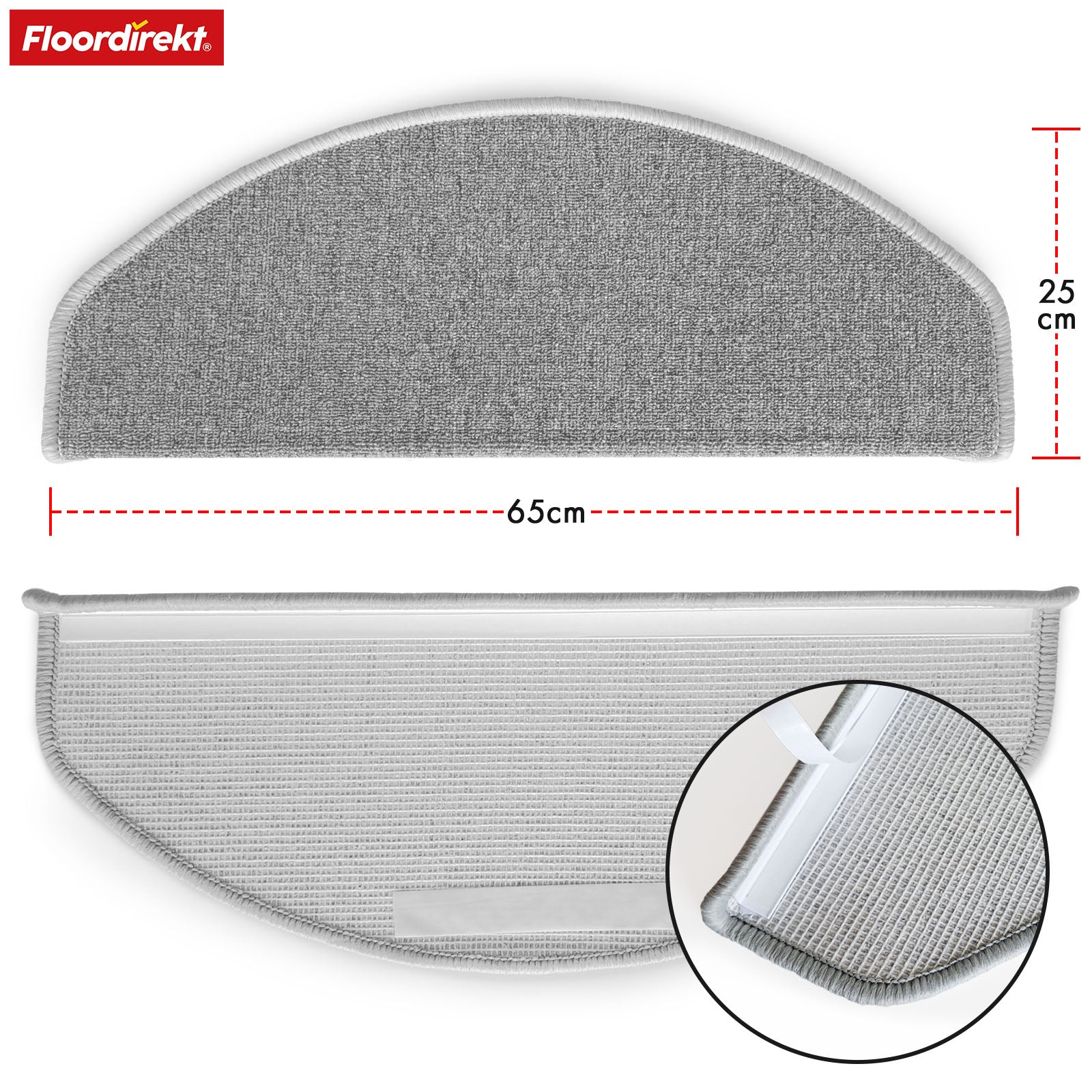 Tapis de sol | London Pro | Design moderne | Antidérapant & facile d'entretien | Demi-ronde