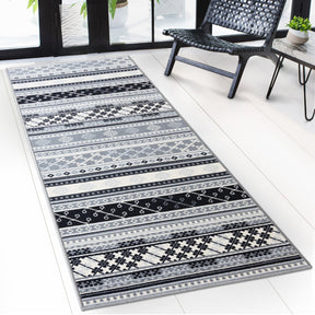 Tapis de passage sur mesure | Mykonos | Chaîné, antidérapant & idéal pour le couloir, la cuisine ou l'entrée