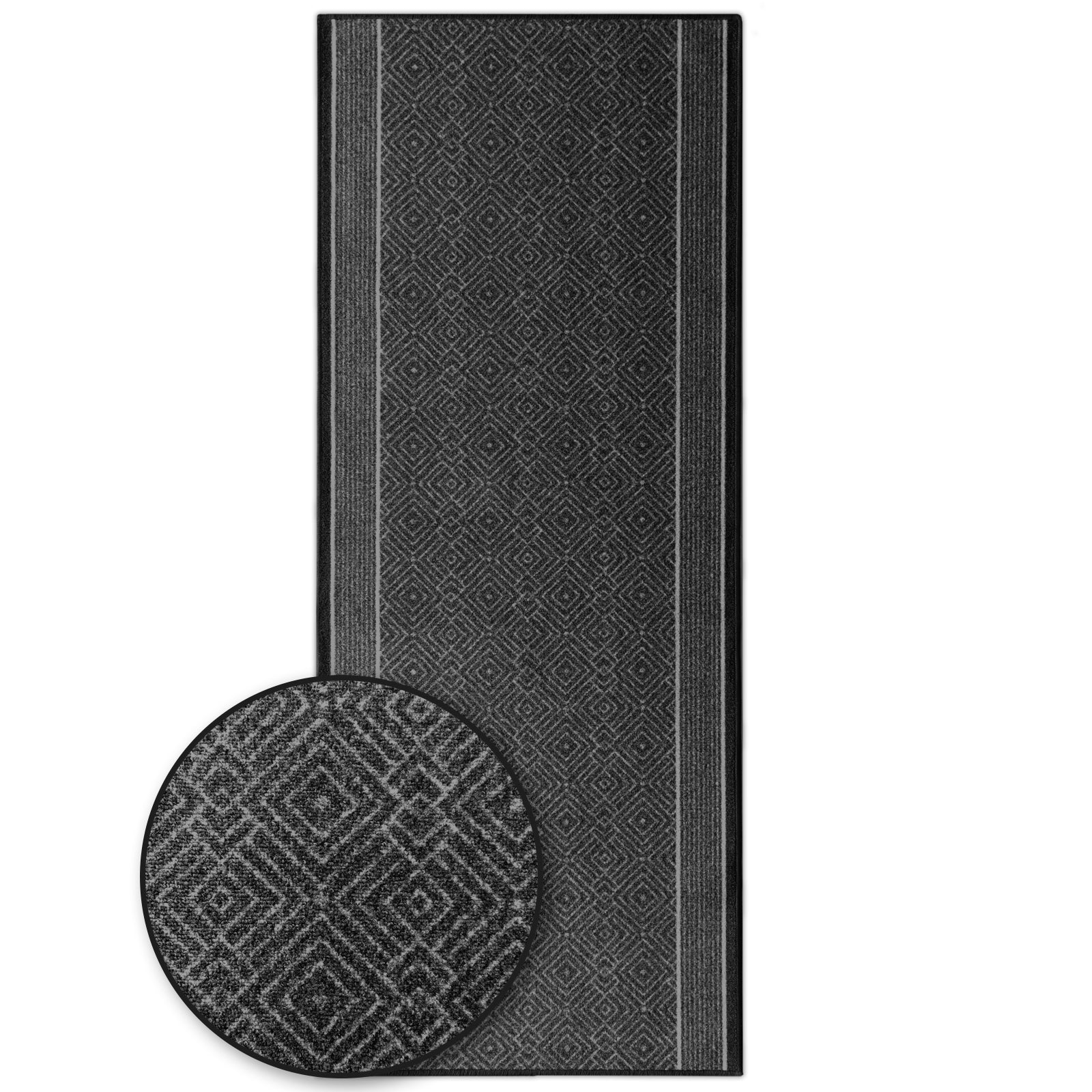 ✂ Tapis de passage sur mesure | Olymp | Tapis d'intérieur de haute qualité | Design moderne en losange | Disponible en trois couleurs