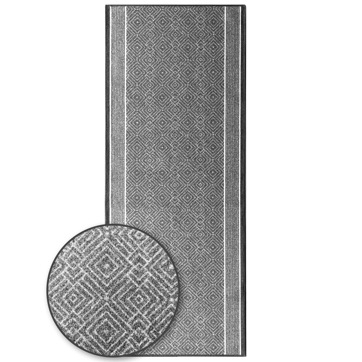 ✂ Tapis de passage sur mesure | Olymp | Tapis d'intérieur de haute qualité | Design moderne en losange | Disponible en trois couleurs