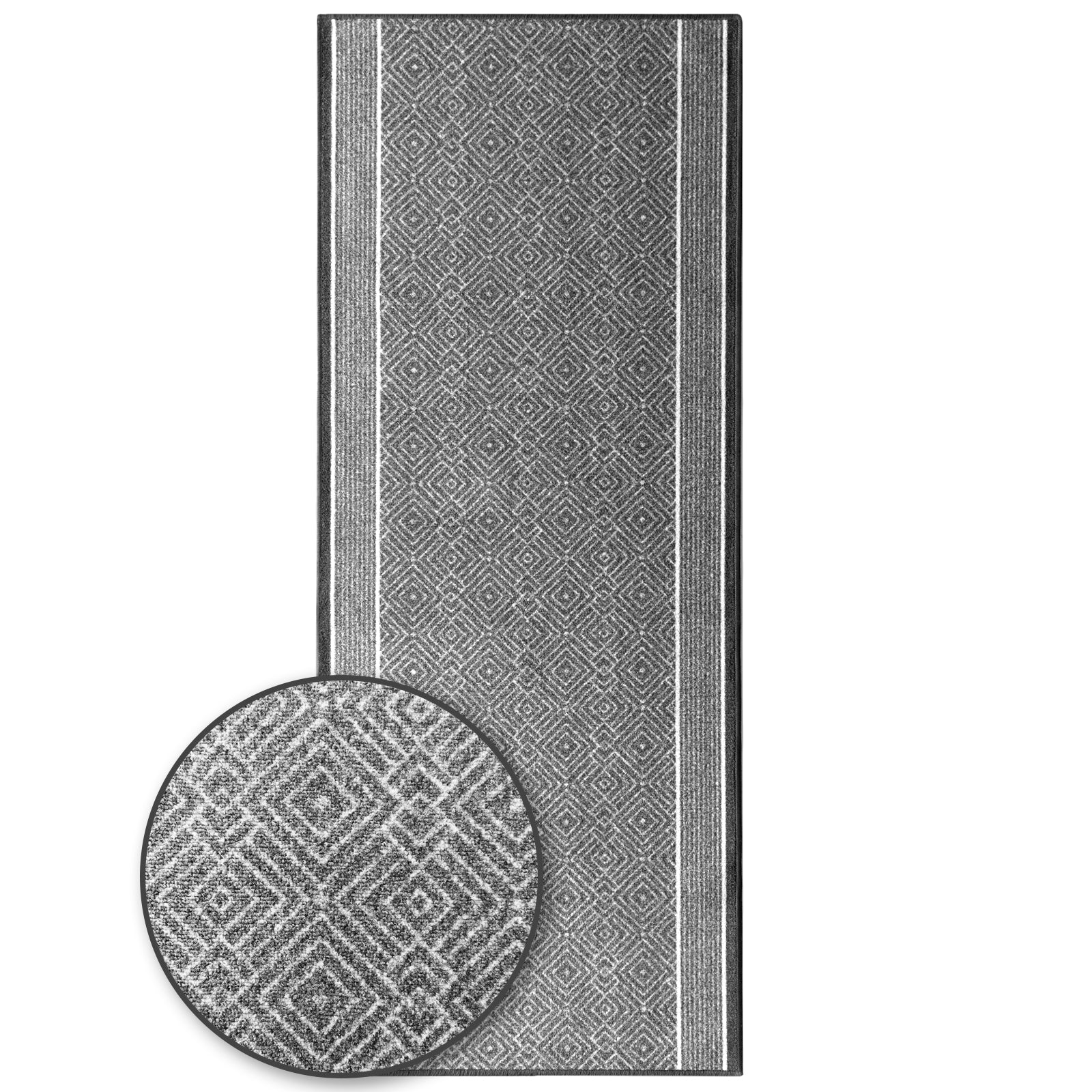 ✂ Tapis de passage sur mesure | Olymp | Tapis d'intérieur de haute qualité | Design moderne en losange | Disponible en trois couleurs