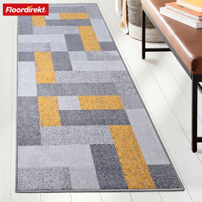 Tapis de passage sur mesure | New York | Antidérapant avec dos en gel | Design moderne en différentes couleurs