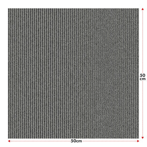 Dalles de moquette | Bern | 50 x 50 cm | Auto-portant avec motif à rayures | En anthracite, gris & beige pour les entreprises et les particuliers