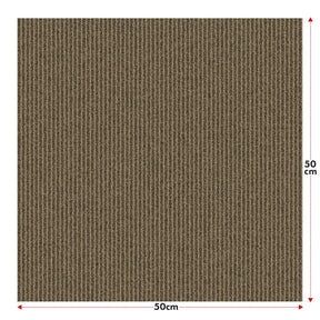 Dalles de moquette | Bern | 50 x 50 cm | Auto-portant avec motif à rayures | En anthracite, gris & beige pour les entreprises et les particuliers