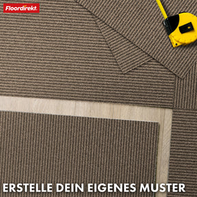 Dalles de moquette | Bern | 50 x 50 cm | Auto-portant avec motif à rayures | En anthracite, gris & beige pour les entreprises et les particuliers